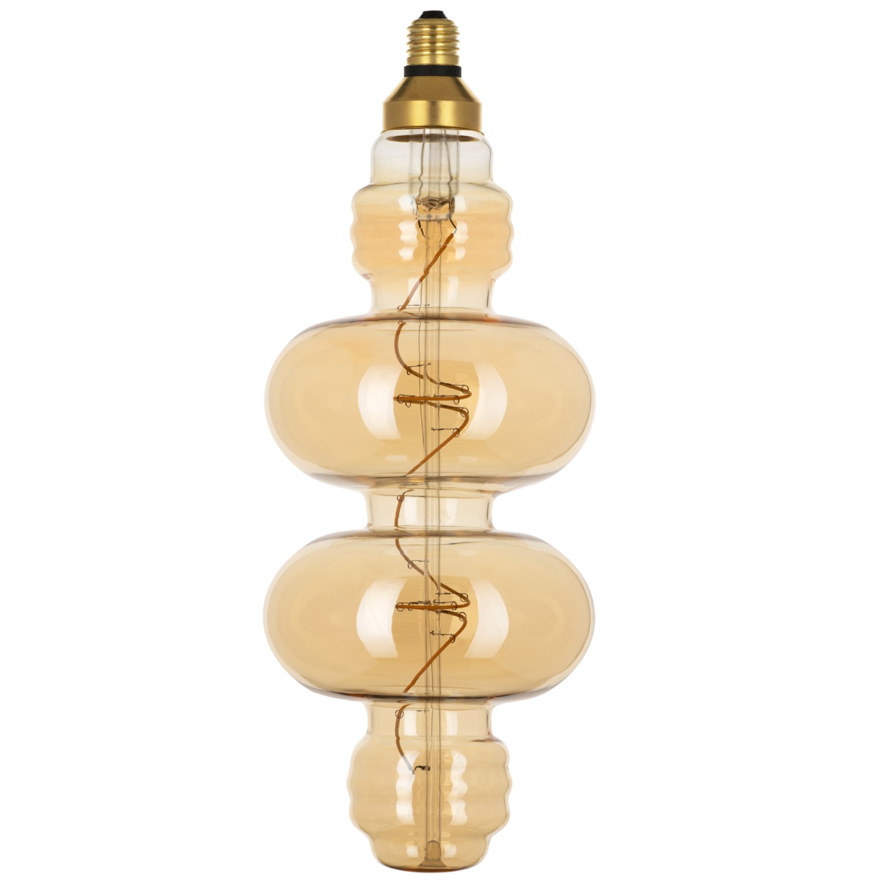 141875 BAI Shapes LED Art-Deco E27 4W 2200K Gold 190lm Dimmable 230V-240V CRI90-100 360D 160x420mm LED Filament lamp