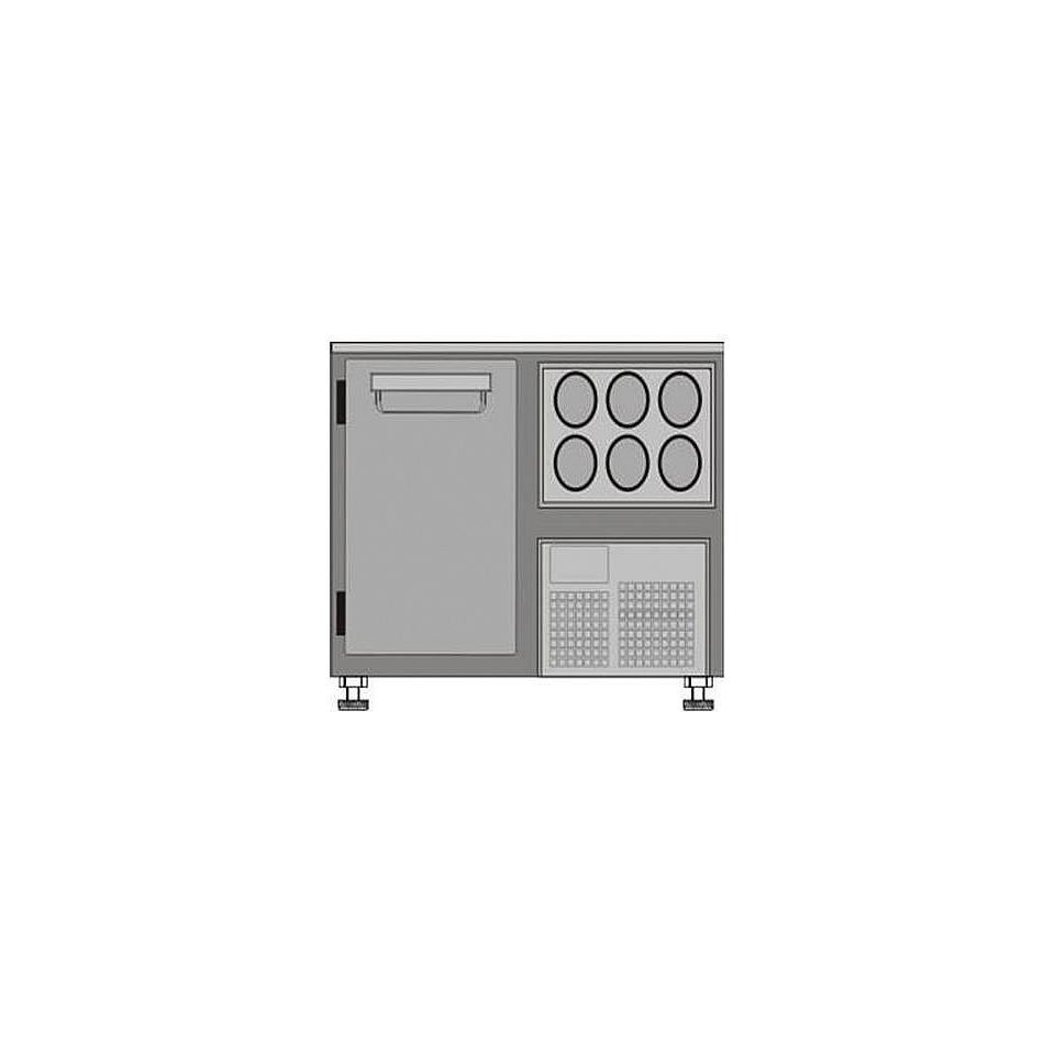 FNB 1090 A102 Greenland koelbuffet met deur/6-gaats flessennest + insteekunit